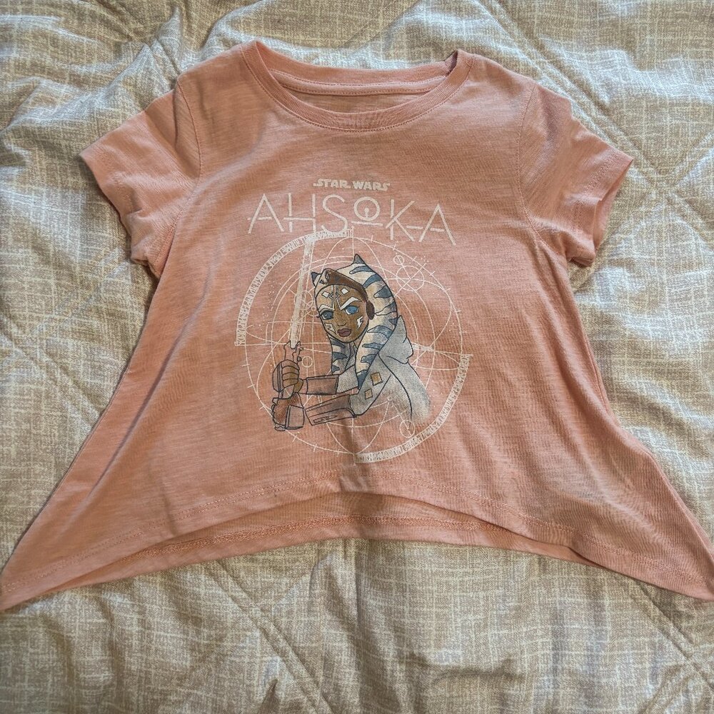 disney parks girls ahsoka tano t shirt pink star wars size 4